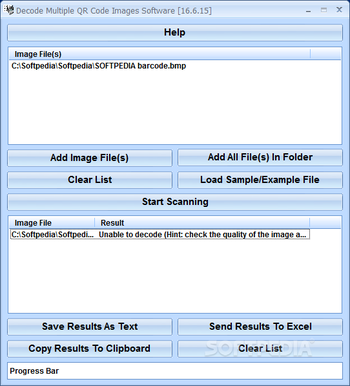 Decode Multiple QR Code Images Software screenshot