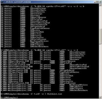 DecodeEMU screenshot