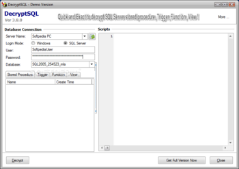 DecryptSQL screenshot