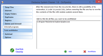 Dedaulus System Cleaner screenshot 10