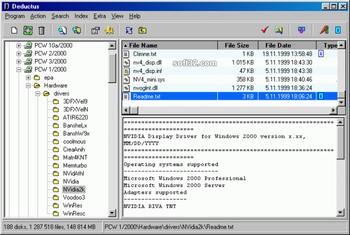 Deductus disk catalog screenshot
