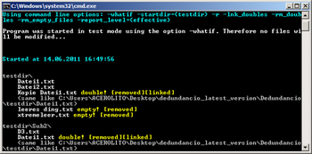 Dedundancio screenshot