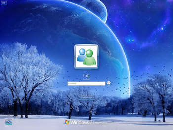 Deep Blue Winter Logon Screen screenshot