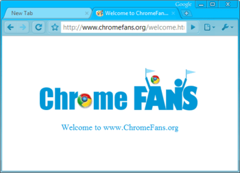 Deep Skyblue Google Chrome Theme screenshot