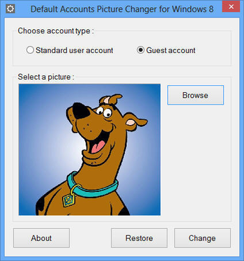 Default Accounts Picture Changer screenshot
