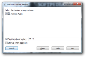 Default Audio Changer screenshot