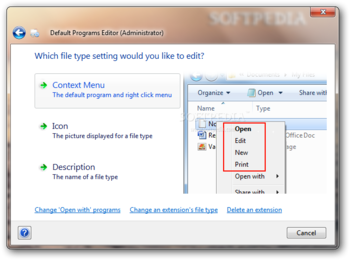 Default Programs Editor screenshot 2