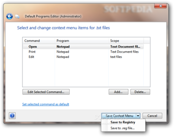 Default Programs Editor screenshot 4
