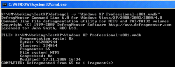 DefragMentor Command Line screenshot
