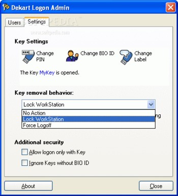 Dekart Logon screenshot