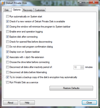 Dekart Private Disk screenshot 4