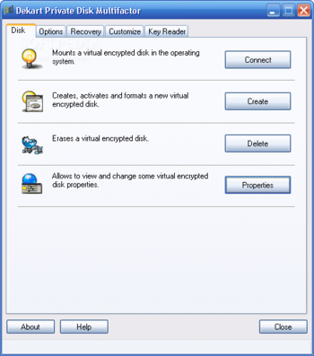 Dekart Private Disk Multifactor screenshot