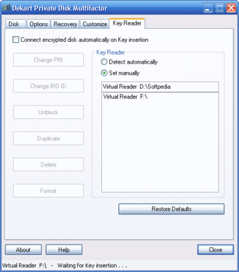 Dekart Private Disk Multifactor screenshot 3