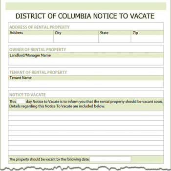 Delaware Notice To Vacate screenshot