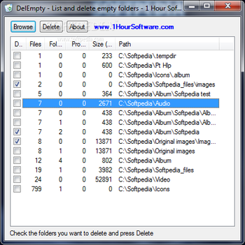 DelEmpty screenshot