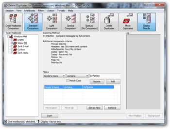 Delete Duplicates for Outlook Express and Windows Mail screenshot
