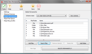 Delete Files Permanently (File Shredder) screenshot