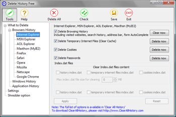 Delete History Free screenshot