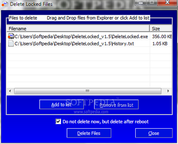 Delete Locked Files screenshot