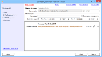 Delete Skype History Network Edition screenshot 2