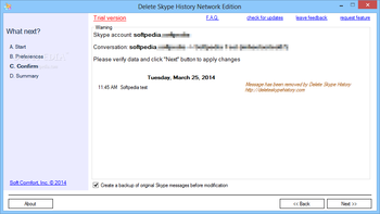 Delete Skype History Network Edition screenshot 3