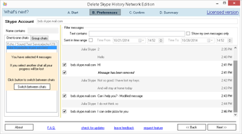 Delete Skype History Network Edition screenshot 3