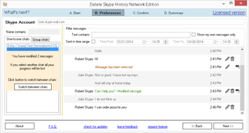 Delete Skype History Network Edition screenshot 4