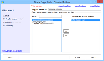 Delete Skype History Standard Edition screenshot 2
