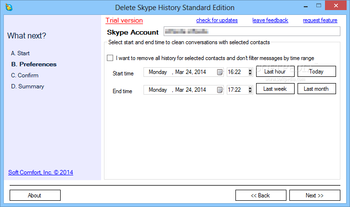 Delete Skype History Standard Edition screenshot 3