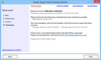Delete Skype History Standard Edition screenshot 4