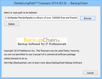 DeleteLongPath screenshot