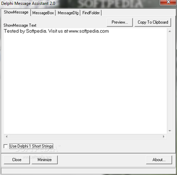 Delphi Message Assistant screenshot