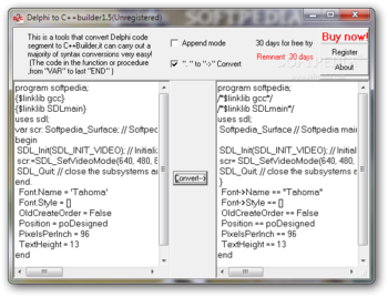 Delphi to C++ Builder screenshot