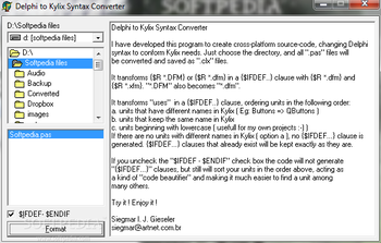 Delphi to Kylix Syntax Converter screenshot