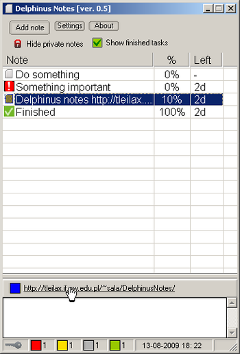 Delphinus Notes screenshot