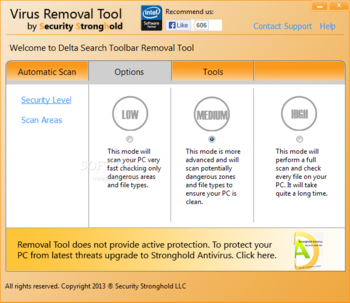 Delta Search Toolbar Removal Tool screenshot 2