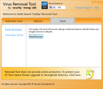 Delta Search Toolbar Removal Tool screenshot 4