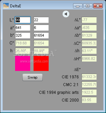 DeltaE screenshot