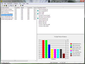 Dempster-Shafer Engine screenshot