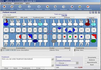 Dental clinic software screenshot 2