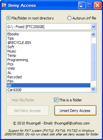 Deny Access screenshot 2