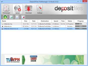 DepositFiles FileManager screenshot 4