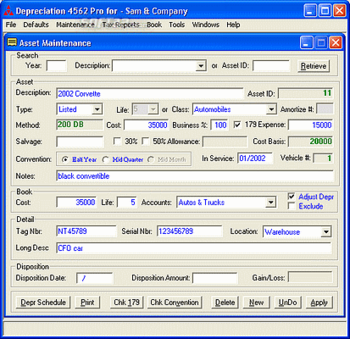 Depreciation 4562 Pro screenshot 2
