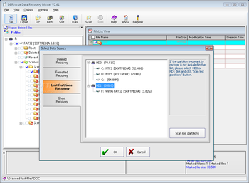 DERescue Data Recovery Master screenshot