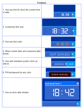 Desk Band Clock-7 screenshot