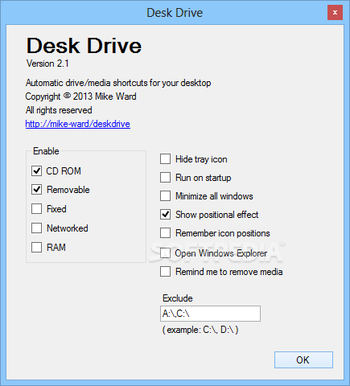 Desk Drive (formerly BOS Desk Drive) screenshot