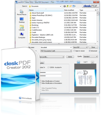 DeskPDF Creator screenshot