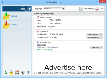Desktop Backup screenshot