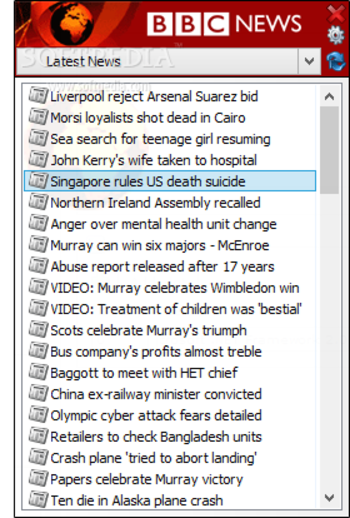 Desktop BBC News screenshot
