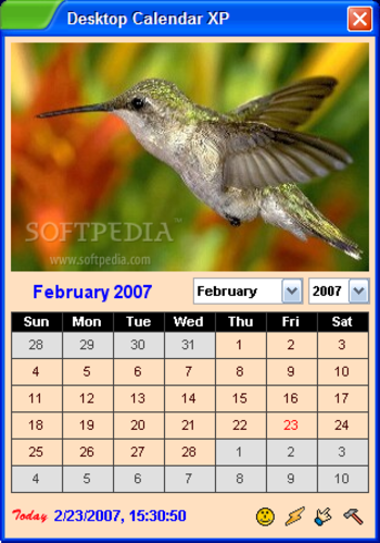Desktop Calendar XP screenshot
